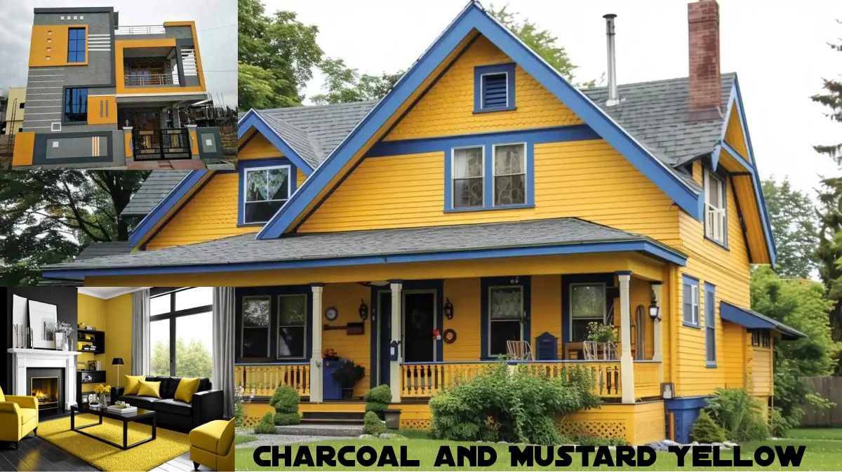 Charcoal and Mustard Yellow