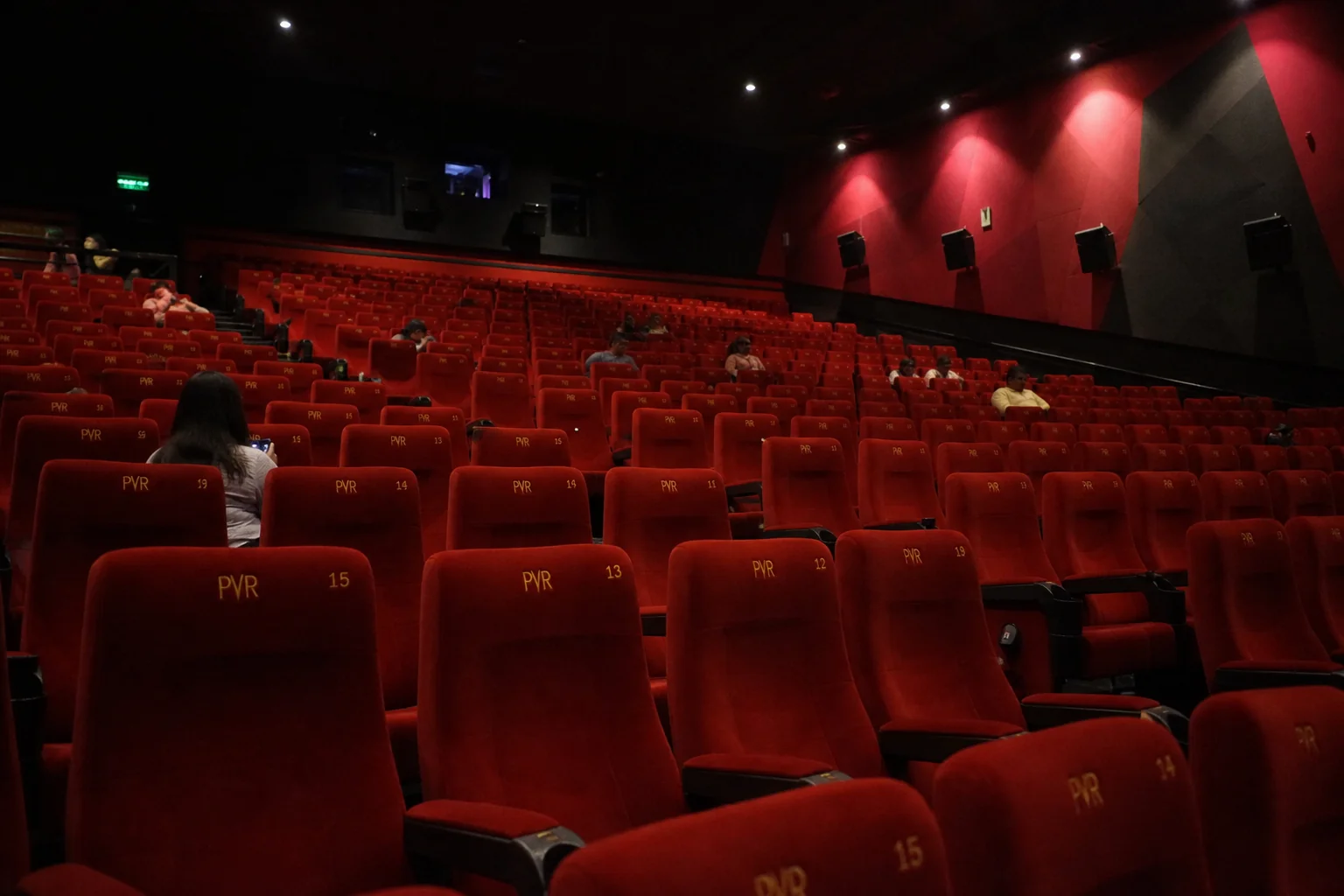 Sparsely filled cinema hall reflecting Alpha's low opening-weekend occupancy