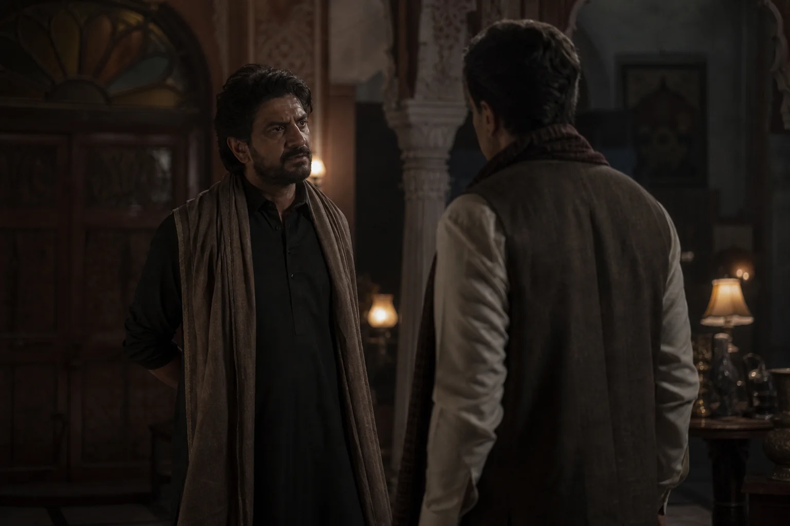 Tense standoff scene from the Ab Hoga Hisaab Season 2 web series review