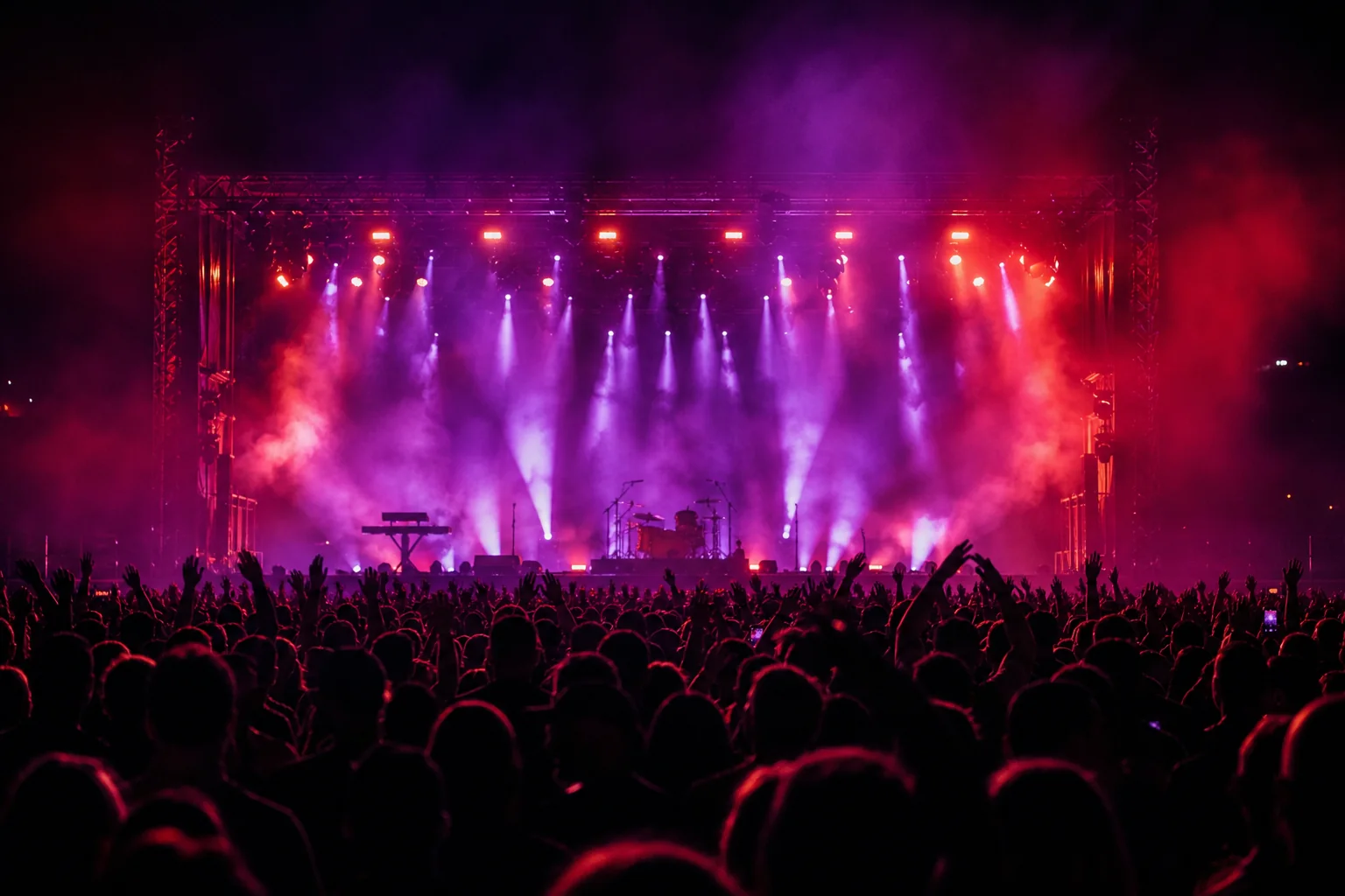Concert-style stage lighting representing the DC Rave musical event on SunNXT